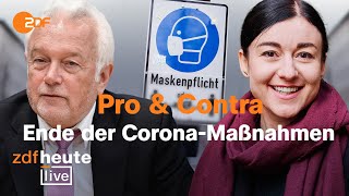 Ende der CoronaMaßnahmen  ZDFheute live mit Wolfgang Kubicki und Paula Piechotta [upl. by Manley378]