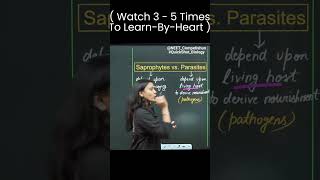 Basic Difference Between quot Saprophytes amp Parasites quot With QuickShot Biology  Poonam  shortsneet [upl. by Ricca435]