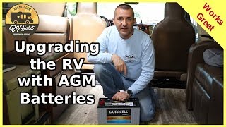 Replacing and Installing AGM 12V Deep Cycle Batteries in the RV – How To  RV Upgrades [upl. by Cnut]