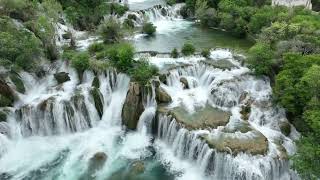 Amazing drone footage from Krka waterfalls [upl. by Aidnyc]