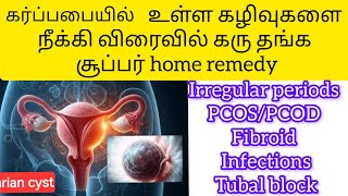 Uterus detoxification in Tamil  Nilas pregnancy tipsuterus cleansing super home remedydetox [upl. by Bradeord]