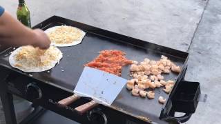 ♨️ BlackStone Griddle Menu Taco Tuesday  Cheesy Shrimp Taco [upl. by Ronyam]