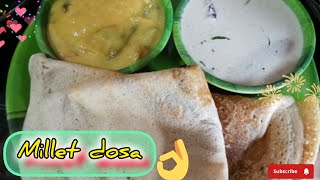 How to make millet dosa  making millet dosa  dosa [upl. by Leodora]