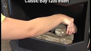 QuadraFire® Classic Bay 1200 Pellet Insert Log Placement Video [upl. by Merlina496]