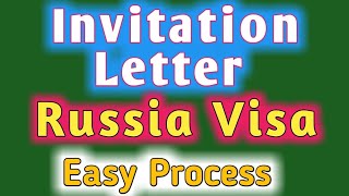 Russia Visa Invitation Letter Process [upl. by Neyuh]