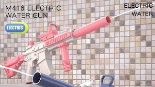 M416 Electric Water Gun Fully Automatic Shooting Toy Beach Outdoor Entertainment ChildrenS Gift [upl. by Ansel986]