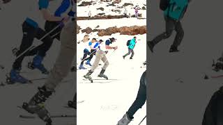 Auli Skiing auli National Open Ski Championship 2024 Auli In March Life in Himalayas skiing [upl. by Ingmar]