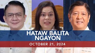 UNTV Hataw Balita Ngayon  October 21 2024 [upl. by Ethelind278]