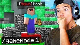 We gave a noob ADMIN on Hypixel MINECRAFT BEDWARS [upl. by Winnie]