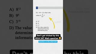 Don’t get tricked by this 2024 SAT Math Question digitalsat [upl. by Studdard]