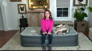 Sealy 18quot Cozy Top Airbed with BuiltIn Pump amp Storage Bag on QVC [upl. by Rednav603]