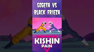 BLACK FRIEZA vs GOGETA dragonball anime cartoon gogeta frieza animation [upl. by Suollecram322]