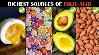 Richest Sources Of Folic Acid Vitamin B9 Foods Rich In Folic AcidFolateVitamin B9 [upl. by Windy]