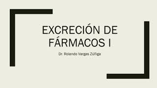 Excreción de fármacos I [upl. by Ardnaz]