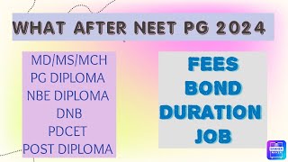 Degree And Diploma Course After Neet PG MDMSDNBDIPLOMA PGNBE DIPLOMAPDCET neetpg2024 [upl. by Ashely]