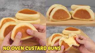 Vanilla Custard Cream Buns  No Oven [upl. by Kylen]