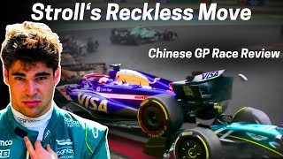 Safety Car Chaos Lance Strolls Controversial Collision with Ricciardo  Chinese GP Race Review [upl. by Odraode565]