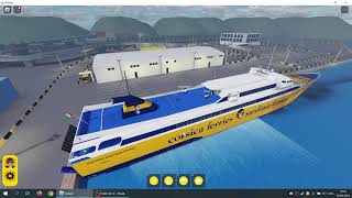 Roblox Corsica Sardinia Ferries route Bastia to Savona 4 [upl. by Kearney]