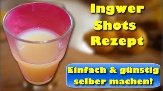 Ingwer Shots Rezept  Ingwer Shots einfach und günstig selbst herstellen [upl. by Appel465]