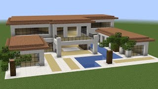 Minecraft  How to build a huge luxury villa [upl. by Nylime]