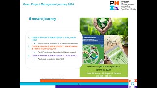 Green Project Management Journey 13 – quotGREEN PROJECT MANAGEMENT WHY WHAT HOWquot  2032024 [upl. by Lynette]