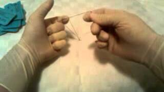 Twohanded suture tying technique  PART 1 [upl. by Jillane]