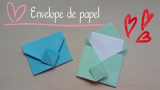 Como Fazer envelope de papel  origami paper craft  artesanato em papel [upl. by Acus]