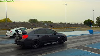 SUBARU WRX STI vs HONDA CIVIC Si DRAG RACING [upl. by Silliw]