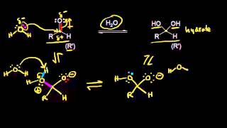 Formation of hydrates  Aldehydes and ketones  Organic chemistry  Khan Academy [upl. by Backer24]