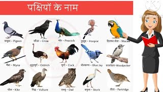 pakshiyon ke naambird name in hindipakshiyon ke naam hindi mein [upl. by Nitram168]