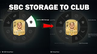 How To Send SBC Storage Players To Club EA FC25  How to Get Players Out of SBC Storage [upl. by Uel643]