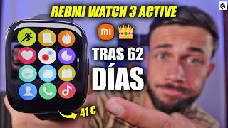 REY CALIDAD PRECIO👑REDMI WATCH 3 ACTIVE review TRAS 62 días [upl. by Adihsar590]