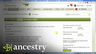 Ancestrycom Online Family Trees Privacy and Sharing  Ancestry [upl. by Aiasi]