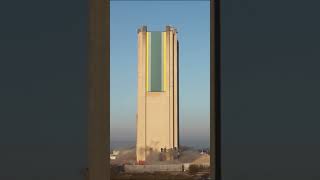 Harworth Pit Tower Demolition Goes Wrong Shocking Fail demolition fail [upl. by Trudy]