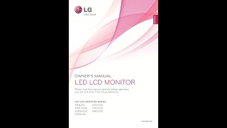 LG 20EN33SS 01 PDF MANUAL [upl. by Yale]