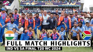 India vs South Africa ICC T20 World Cup 2024 Final Match Highlights  IND vs SA Highlights [upl. by Ahsenav984]