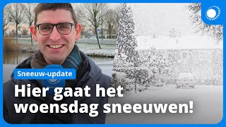 Sneeuwupdate deze gebieden krijgen woensdag sneeuw [upl. by Natelson187]