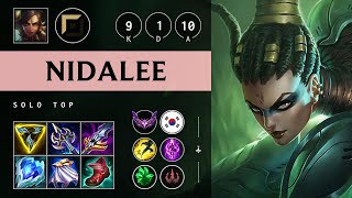 Nidalee Top vs Renekton Legendary  KR Master Patch 1421 [upl. by Aliak624]