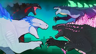 Evolved Godzilla and Kaiju battle animations  Shimo Shin Godzilla Kong Zilla Jr  DinoMania [upl. by Rosario]