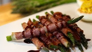 Quick and Easy Asparagus wrapped in Parma Ham  Great Gluten Free Party Food [upl. by Christie]