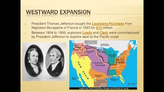 Lecture 29 USA History  Westward Expansion part 1 [upl. by Hillari]