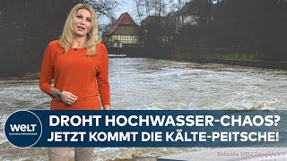 WETTER Auf Regen folgt Schnee Was bedeutet das für die HochwasserLage in Deutschland [upl. by Caitrin819]