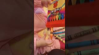 Adorable Toddler’s First CraZArt Crayon Adventure  Colorful Spills and cute babbles [upl. by Isolt]