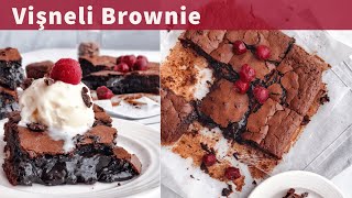 VİŞNELİ ÇİKOLATALI BROWNIE  Starbucks Brownie [upl. by Obellia]