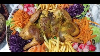 دجاج 🍗🐔 بالأعشاب مشوي بالفرن بطريقة جديدة متخطرش على البال الا جربتيها غادا تبقي ديما ديريها [upl. by Salena105]