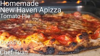 New Haven Apizza  Ooni Koda 16  Tomato Pie  Homemade  Autolyse Dough Method  High Hydration [upl. by Kila30]