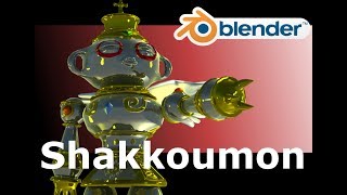 Shakkoumon in Blender 3D DIgimon Timelapse [upl. by Livia]