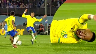 Neymar INJURY vs Uruguay 17102023 HD 1080i [upl. by Oirromed]