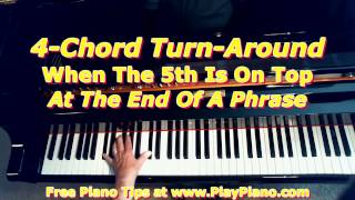 4 Chord Musical Turnarounds For Piano [upl. by Irotal]