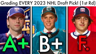 Grading EVERY First Round 2023 NHL Draft Pick Top NHL ProspectsConnor Bedard Blackhawks Rankings [upl. by Adnawot206]